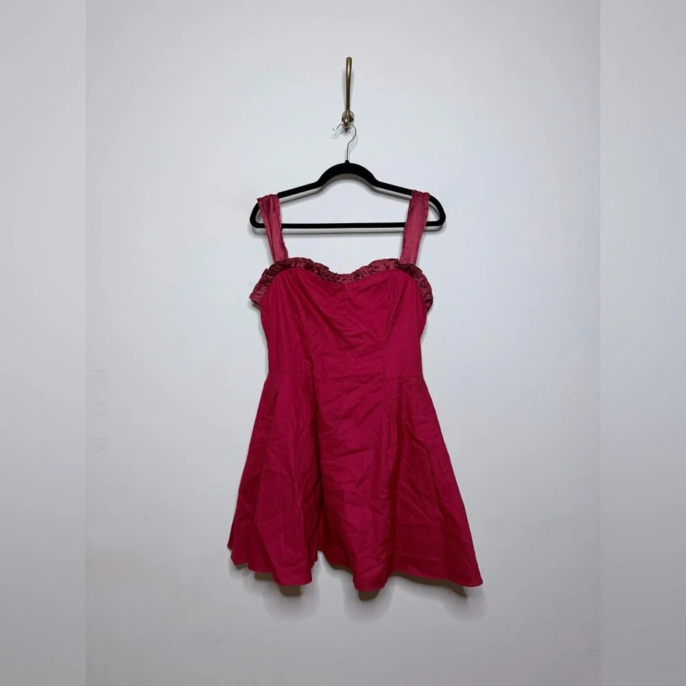 Free People Midnight Magic Mini Dress in Red Dahlia Combo